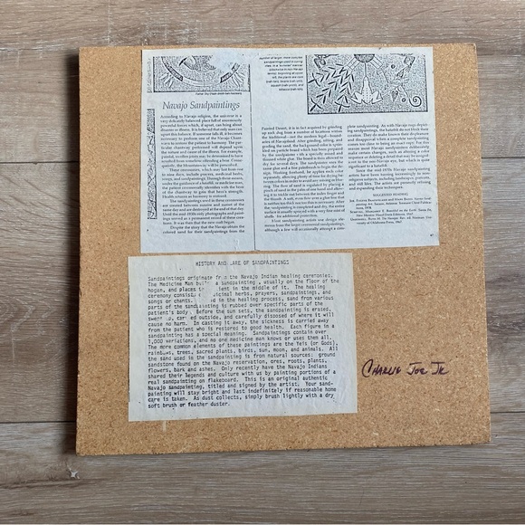 Vintage Navajo sand painting tribal indigenous art - Picture 7 of 8